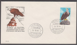 1966. ISLAND. White-tailed Sea Eagle. 50 Kr. On FDC.  (Michel 399) - JF414820 - Cartas & Documentos