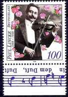 Germany 1996 Paul Lincke Composers Conductors Music Violin Roses Flowers MNH/2 - Sin Clasificación
