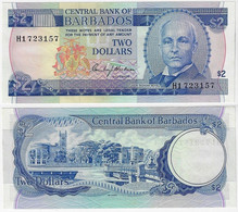 Barbados Banknote 2 Dollars 1973 Pick-30 Unc - Barbades