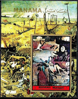 Manama Bruegel The Elder Triumph Of Detah Paintings Art Imperf M/s MNH - Sin Clasificación