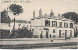 50 - FOLLIGNY La Gare Et Le Grand Hôtel Animée - Other Municipalities