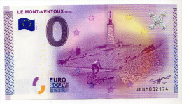2015-1 BILLET TOURISTIQUE 0 EURO SOUVENIR N° UEBM006949 LE MONT VENTOUX Tirage 10 000 Ex - Pruebas Privadas