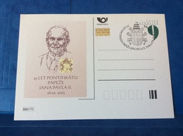 EPC 2003 Oblitéré 25 Ans Du Pontificat Du Pape Jean Paul II Pope Armoiries Vatican - Postcards