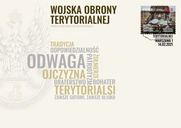 POLAND 2021 Territorial Defense Forces, Soldier, Military, Militaria, Polish Armed Forces FDC Cover - Brieven En Documenten