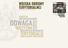 POLAND 2021 Territorial Defense Forces, Soldier, Military, Militaria, Polish Armed Forces FDC Cover - Briefe U. Dokumente