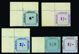 GREAT BRITAIN 1962 PEOPLE'S LEAGUE DELIVERY PRIVATE SET OF 5 MNH ** - Plaatfouten En Curiosa