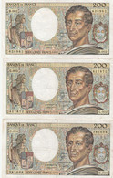 Bon Lot De 5 Billets De 200 Francs De 1981. - Mezclas - Billetes