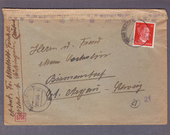 Lettre Au Tarif Frontalier 12 Rpf ʘ Wehr(Baden) 21.12.1943 -> Birmenstorf  -Zensur/censure  ʘ D  + Contenu Avec Marquess - Brieven En Documenten