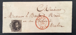 Medaillon 3 Op Brief 6 JANV 1851 P85 NAMUR - DINANT [Monlim] (Baron De Rosee) - 1849-1850 Medallions (3/5)