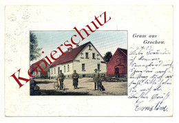Grochow 1903, Dorfstrasse Mit Gasthaus ?, Bei Schermeisel, Neumark - Neumark