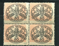 VATICANO 1946 SEGNATASSE CARTA BIANCA 80 C. LINEE GROSSE SASSONE N. 15 ** MNH - Segnatasse