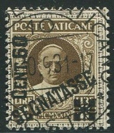 VATICANO 1931 SEGNATASSE 60 C. SU 2 L. USATO - Portomarken