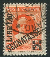 VATICANO 1931 SEGNATASSE 1,10 SU 2,50 L. USATO - Portomarken
