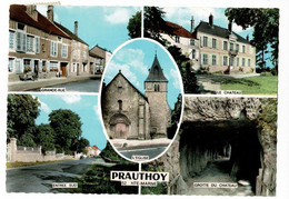 Prauthoy - Multivues (Grande-rue, Château, Eglise, Entrée Sud, Grotte De Château) Circulé 1975 - Prauthoy