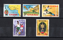 GHANA :  EST AFRICAN FOOTBALL COMPETITION '59 -  5 Val. Usati  - 15.10.1959 - Oblitérés