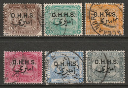 Egypt 1907 Sc O2-7  Official Set Used - 1915-1921 Brits Protectoraat