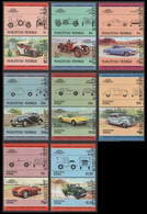 TUVALU-Nukufetau 1985 SPECIMEN Cars Automobiles Ser.II Se.tenant Pairs:8 (16 Stamps) - Tuvalu