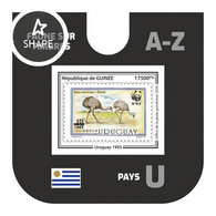 Guinea 2020, WWF On Stamps, Ostrich, BF IMPERFORATED - Struzzi