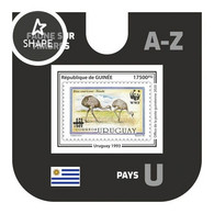Guinea 2020, WWF On Stamps, Ostrich, BF IMPERFORATED - Autruches