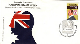 Australia PM 484 1976  Postmark Collection, National Stamp Week,souvenir Cover - Marcophilie