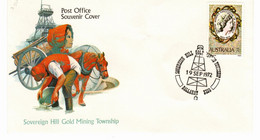 Australia PMP 6 1972   Postmark Collection Sovereign Hill Gold Mining,souvenir Cover - Bolli E Annullamenti