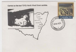 Australia 1981 Carried On The Last T.P.O. North West Down Services,souvenir Cover - Bolli E Annullamenti