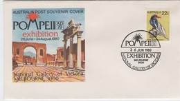 Australia PM 696 1980  Postmark Collection ,Pompeii Exhibition,souvenir Cover - Marcophilie