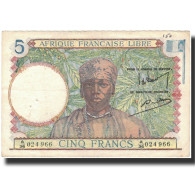 Billet, Afrique-Équatoriale Française, 5 Francs, Undated (1942), KM:6a, TTB+ - Stati Centrafricani