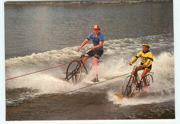 SKI NAUTIQUE - KLEIN STRAND - JABBEKE -  Waterskiënde Fietsers - Vélo - Cycle - Bicyclette - Water-skiing
