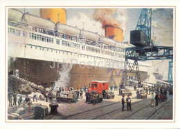 Painting By A. Kircher - Postverkehr Deutschland USA - Dampfer Bremen - Steamer - Ship - Germany - Unused - Poste & Facteurs