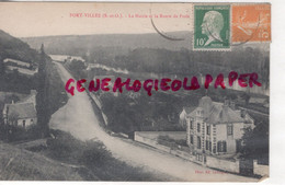 78- PORT VILLEZ - LA MAIRIE ET LA ROUTE DE PARIS -   YVELINES - Other & Unclassified