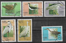 Kuba 1993 Wasservögel Mi.-Nr. 3683 - 3688 Kpl. O/used - Cranes And Other Gruiformes