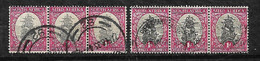 Afrique Du Sud N° 17 Et 20 Bandes De 3  Oblitérés B/ TB      Voir Scans       - Used Stamps