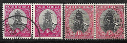 Afrique Du Sud N° 17 Et 20 En Paires   Oblitérés B/ TB      Voir Scans       - Used Stamps