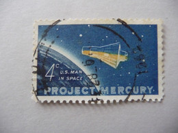 EtatsUnis  1962 N°Y&T 725   " Projet Mercury "  1 V  Used - Usati