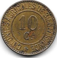 Instellingsgeld Hoogstraten-merksplas 10 Cent 1886   HM4.4 - Otros & Sin Clasificación