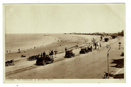 Ref 1467 - 2 Early Postcards - Cars On Minehead Promenade - Somerset - Minehead
