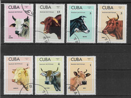 Kuba 1973/1984 Rinder Mi.-Nr. 1879 - 1885 / 2880 - 2884 Kpl. O/used - Farm