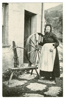 Ref 1468 - Reproduction Postcard - A Cottage Spinner At Bala C 1860 - Merionethshire Wales - Merionethshire
