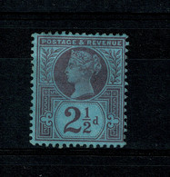 Ref 1469 - GB Victoria 1887-1890 Jubilee 2 1/2d Deep Purple On Blue ? - Mint Stamp SG 201? - Ongebruikt