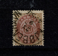 Ref 1469 - Denmark 1875 - 50 Ore Perf 14 X 13.5 - SG 74 / 77 - Scarce Used Stamp - Used Stamps