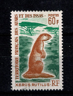 Ref 1469 - 1967 French Territory Of The Afars & Issas - 60fr Stamp Ground Squirrel SG 508 - Used Stamps