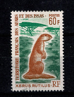 Ref 1469 - 1967 French Territory Of The Afars & Issas - 60fr Stamp Ground Squirrel SG 508 - Usados