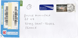 EIRE - IRLANDE REGISTERED COVER FROM FRANCE SAINT TROPEZ 2013 - Lettres & Documents