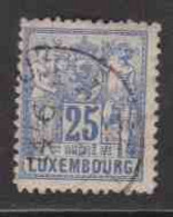 Gd DUCHE DE LUXEMBOURS  (Y&T) 1882/91 - N°54  * Allégorie*    25c. Obli () - 1882 Allegorie