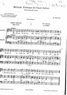 VACCAI N.  / Méthode Pratique De Chant Italien  - 1ére, 2ème, 3ème Leçon Et Le Mordant De Différentes Manières / - Opera