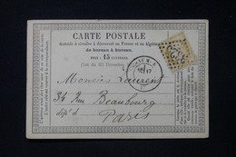 FRANCE - Carte Précurseur De Saumur Pour Paris, Affranchissement Cérès 15ct, GC 3325 - L 88968 - Precursor Cards