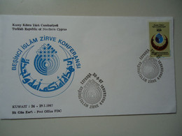 TURKEY   FDC  COVER 1987  KUWAIT - Otros & Sin Clasificación