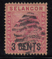 Selangor Used 1894, Surchage 3c On 5c Tiger Malaya / Malaysia - Selangor