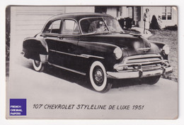 Petite Photo / Image 1960s 4,5 X 7 Cm - Voiture Automobile Chevrolet Styleline De Luxe 1951 D2-375 - Sonstige & Ohne Zuordnung